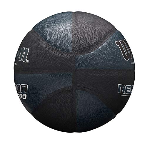 Wilson REACTION PRO SHADOW Basketball, Mixed Leather, Size: 7, For Indoor and Outdoor Use, Black, WTB10135XB07