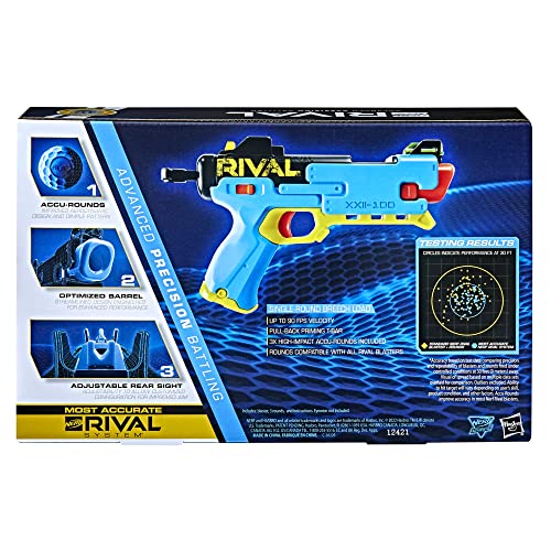 NERF Rival Fate XXII-100 Blaster, Most Accurate Rival System, Adjustable Rear Sight, Breech Load, Includes 3 Rival Accu-Rounds