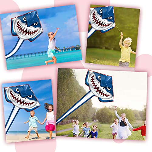 Hymaz Shark Kite, Kites for Kids Adults Easy to Fly, Huge Kid Kite with Kites Handle & String for Girls Boys Beach Park Outdoor Activites Game