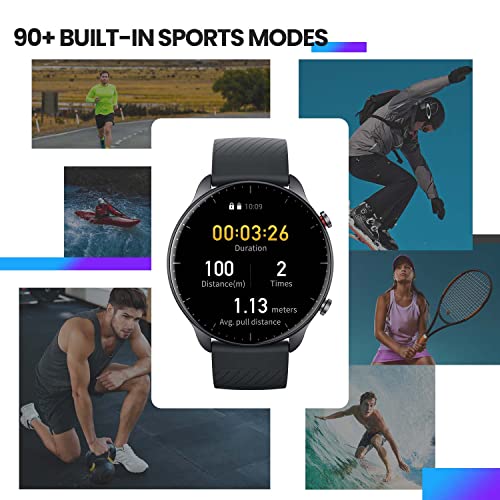 Amazfit [New Version] GTR 2 Smart Watch with Bluetooth Call, Sports Watch with 90+ Sports Modes, Fitness Tracker with Heart Rate, SpO2 Moniotr, 3GB Music Storage, Alexa Built-in, Grey