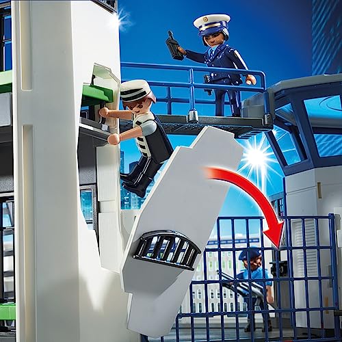 Playmobil 6919 City Action Police Headquarters with Prison, police gifting toy, fun imaginative role play, playsets suitable for children ages 4+