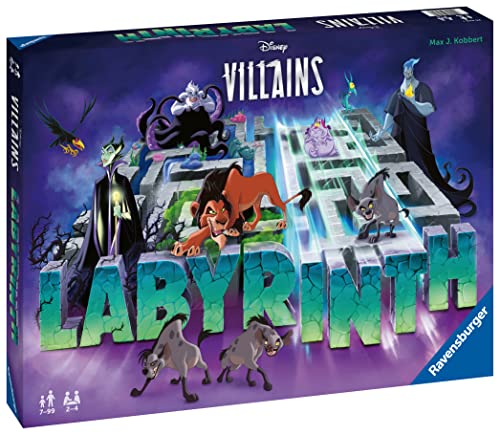 Ravensburger Disney Villains Labyrinth Family Strategy Board Game for Kids & Adults Age 7 Years Up - 2 to 4 Players