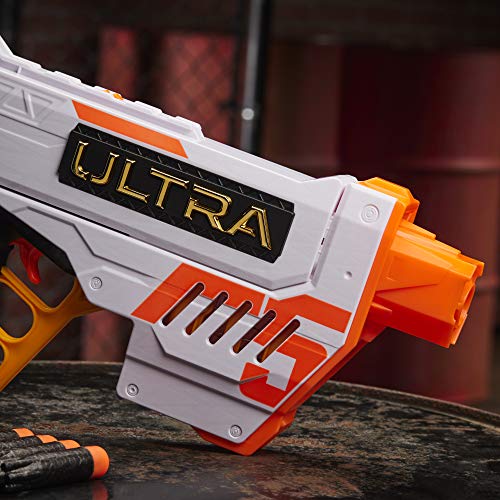 Nerf Ultra Five Blaster - 4-Dart Internal Clip, 4 Nerf Ultra Darts, Dart Storage - Compatible Only with Nerf Ultra Darts