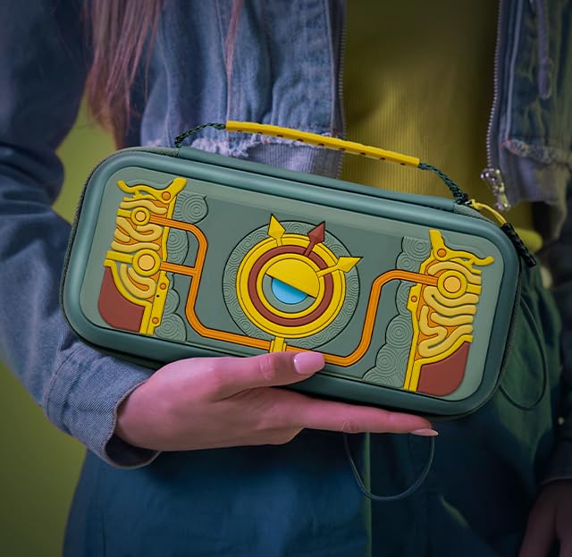 PDP Travel Case Plus GLOW for Nintendo Switch/Switch Lite/Switch OLED: Legend of Zelda Tears of the Kingdom Purah Pad 3D