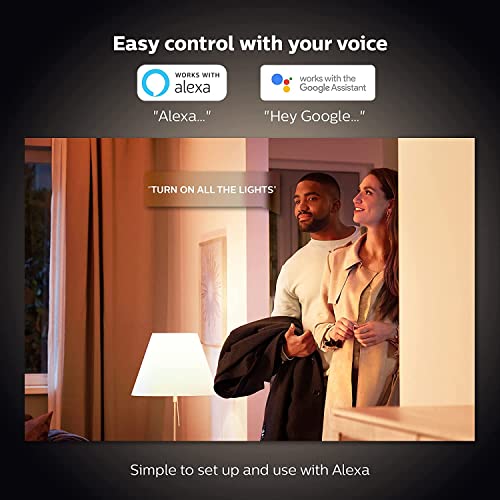 Philips Hue NEW White Smart Light Bulb Candle 2 Pack [E14 Small Edison Screw] Works with Alexa, Google Assistant, Apple Homekit. For Home Indoor Lighting, Livingroom, Bedroom.