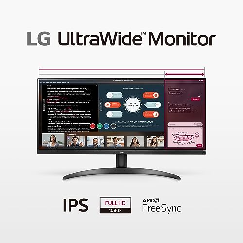 LG Electronics UltraWide Monitor 29WP500, 29 inch, 1080p, 75Hz, 5ms GtG, IPS Display, sRGB 99% (Typ), HDR 10, AMD Freesync