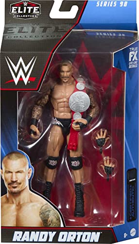 Mattel WWE Randy Orton Elite Collection Action Figure, Deluxe Articulation & Life-Like Detail with Iconic Accessories, 6-Inch