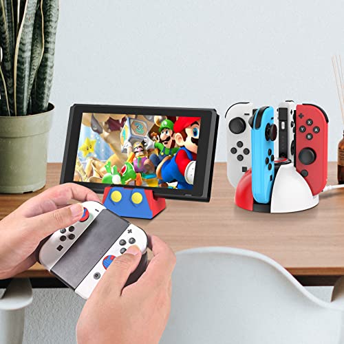 HEIYING Switch Joy-Con Charging Dock for Nintendo Switch/Switch OLED Joy-Con Controller, Switch Controller Charger Stand Station,Switch Joy-Con Charging Stand with LED Indicator.