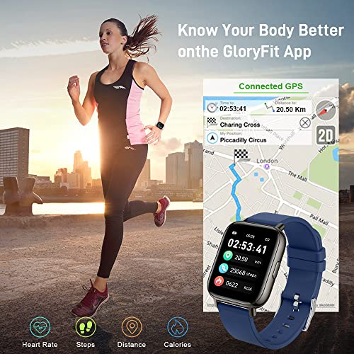 Smart Watch, Fitness Tracker 1.69" Touch Screen Fitness Watch with Heart Rate Sleep Monitor, Step Counter Smart Watch for Men Women Activity Trackers IP68 Waterproof Smartwatch Sports for iOS Android