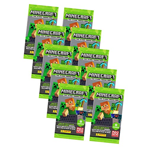 Panini Minecraft Trading Cards - Trading Cards Time to Mine - Card Selection (10 Boosters)