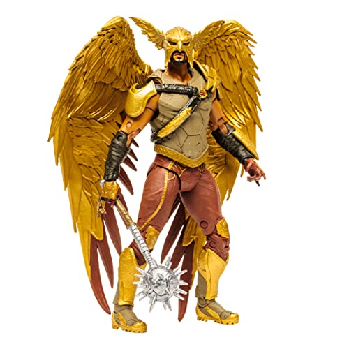 McFarlane Toys, 7-Inch DC Black Adam Hawkman Action Figure with 22 Moving Parts, Collectible DC Black Adam Movie Figure with Stand Base and Unique Collectible Character Card – Ages 12+