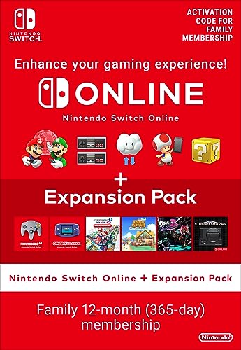 Nintendo Switch Online + Expansion Pack (Family Membership) - Standard | Nintendo Switch - Download Code