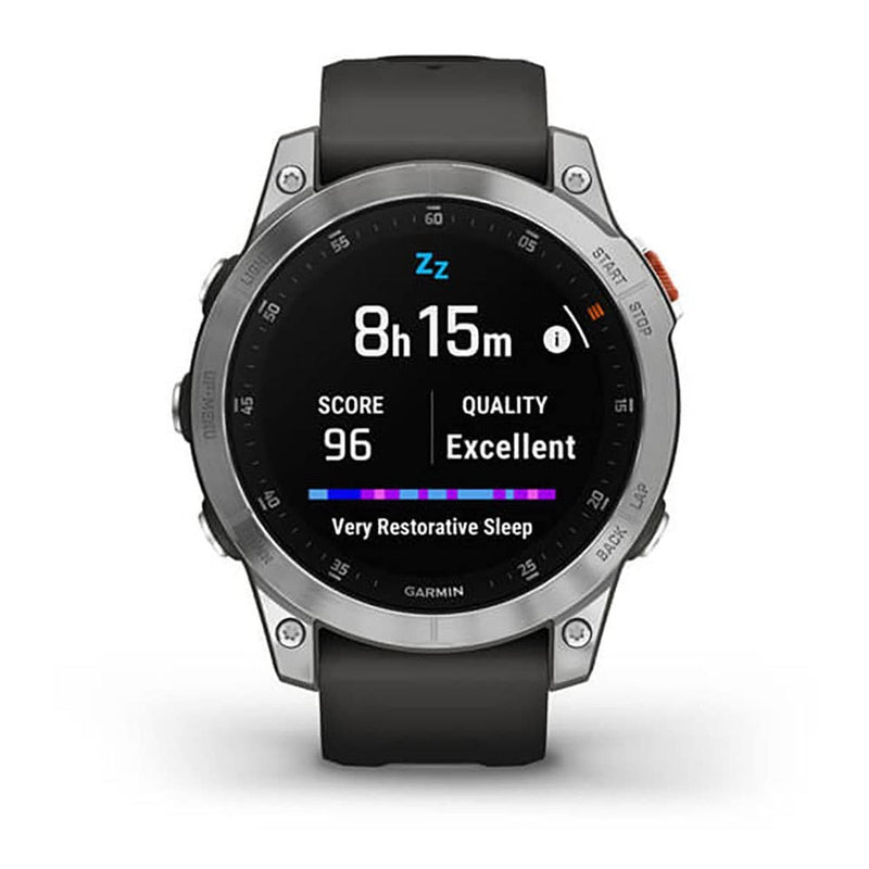 Garmin epix Gen 2 Premium Multisport GPS Smartwatch, AMOLED Touch Screen, Advanced Health and Training Features, Adventure Watch with up to 16 days battery life, Slate Steel and Black