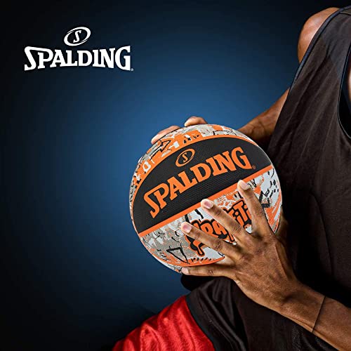 Spalding – Graffiti Series – Orange - Basketball ball - Size 7 - Basketball - Certified ball – Material: Rubber – Outdoor - Anti-slip – Excellent grip