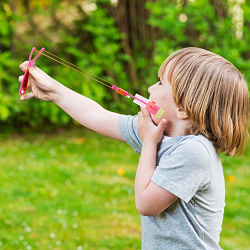 VEYLIN Helicopter Shooters Toy, 12PCS Slingshot Toy Arrow Rocket Shooters Toy Copters, Christmas Day Outdoor Gifts Party Bag Fillers