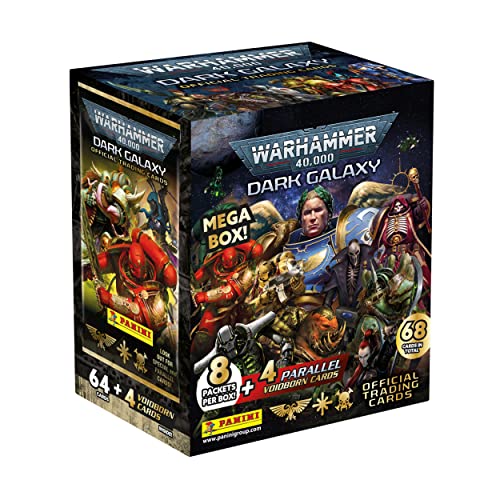 Panini Warhammer Dark Galaxy Trading Card Collection Mega Box & Warhammer Warriors Of The Emperor Sticker Collection Mega Multiset, for ages 3+