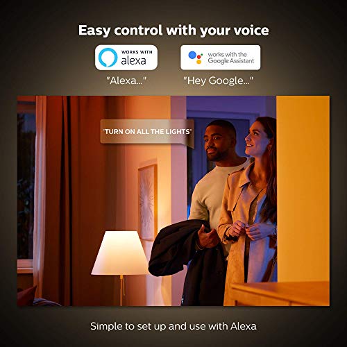 Philips Hue Centura LED Smart Light [Silver - Round] with Bluetooth, Works with Alexa, Google Assistant and Apple Homekit. For Livingroom and Bedroom