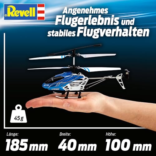 Revell Control 23982 Remote Control Helicopter "Sky Fun" With Precise 2.4 GHz Control, Gyro, 3 Channel, Easy To Fly, Very Stable, Spare Rotor Blades, 18.5cm in length