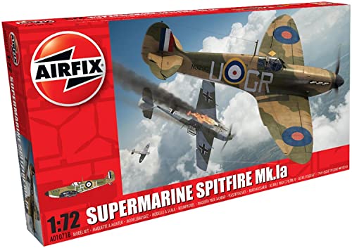 Airfix A01071B Supermarine Spitfire MkIa Classic Kit, 1 72 Scale, Multicolor