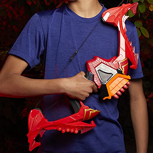 Nerf DragonPower Skyblaze Dart Bow - Dungeons and Dragons Dragon Bow Action with 10 Nerf Darts and 5-Dart Storage