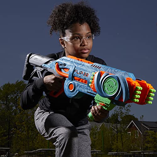 Nerf Elite 2.0 Flipshots Flip-32 Blaster, 32 Dart Barrels Flip to Double Your Firepower, 32-Dart Capacity, 32 Nerf Darts