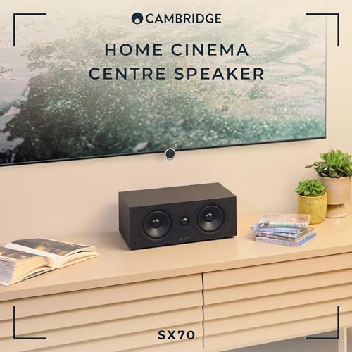 Cambridge Audio SX70 - Single Passive Wired Centre Speaker for Home Cinema System - Optimised for Smooth and Even Frequency Response - Matte Black