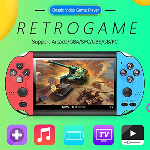 Handheld Game Console, Retro Games Console Built-in 10000+ Classic Games, 4.1-inch TFT LCD Screen, 10 Emulators, Handheld Emulator Console Support TV Output Video Music eBook