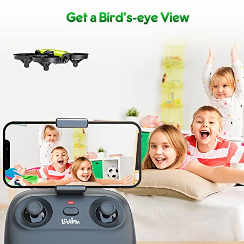 Loolinn | Drone for kids with camera- Mini Drone, FPV Real-Time Transmission Photos and Videos | Adjustable camera, RC Quadcopter with Three Batteries (Gift idea)