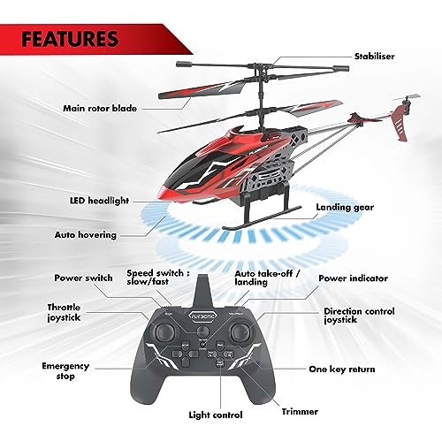 Silverlit 84754 Sky, Large RC, LED Lights for Night Mode Flying, 25m Distance, Re-Chargeable 3 Channel Helicopter, Multicolored