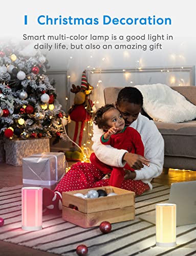 meross Smart Lamp Bedside, WiFi Lamp Support Apple HomeKit Alexa Google Assistant SmartThings, RGBWW Touch Lamp Dimmable Multicolour Voice Remote App Control (2.4GHz Only)