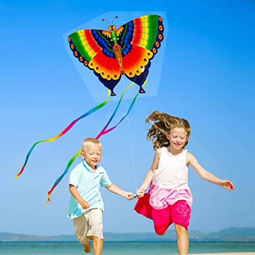 Xiuyer Kite For Kids And Audlts,4 Pcs Butterfly Plane Beginner Kites For Kids And Audlts Easy To Assemble And Fly Good For Beach And Summer Outdoor Toy With 4 Pcs 100m String And Swivel