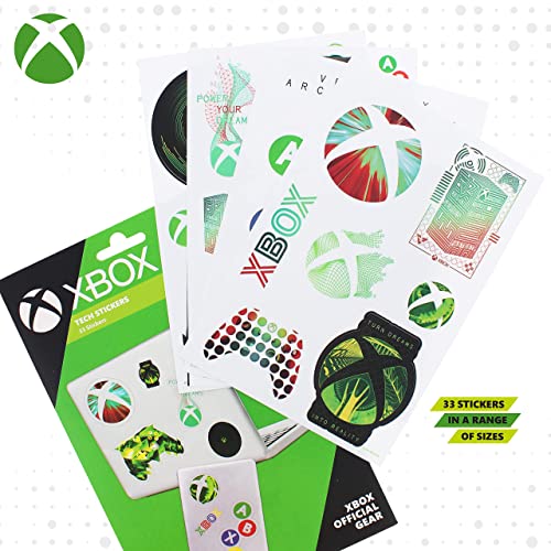 Xbox Tech Stickers | Xbox Stickers for Laptops, Phones, Tablets, Bikes, Water Bottles etc | X Box Accessories | Cool Xbox Gear | Stationery Supplies