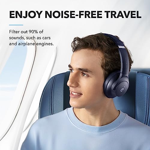 soundcore by Anker Q20i Hybrid Active Noise Cancelling Headphones - Comfortable Fit, Sound, Large Bass, App Customization, Long Playtime, Ideal for Home Use, Gym, Travel