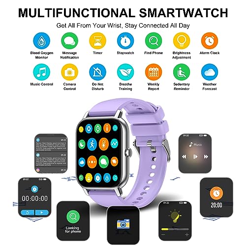 Smart Watch for Men Women Answer/Make Calls, 1.85" Smartwatch, Fitness Watch with Heart Rate Sleep Monitor, Step Counter, 100+ Sports, IP68 Waterproof Fitness Smartwatches Compatible with Android IOS