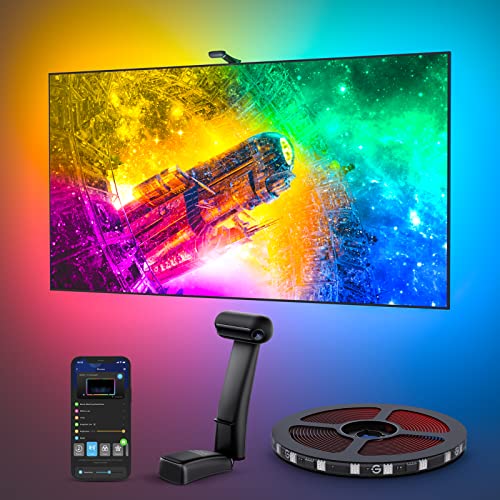 Govee Envisual LED TV Backlight T2 with Dual Cameras, DreamView RGBIC Wi-Fi Double TV Lights Beads for Adapts to Ultra-Thin 55-65 inch TVs, Smart App Control, Music Sync
