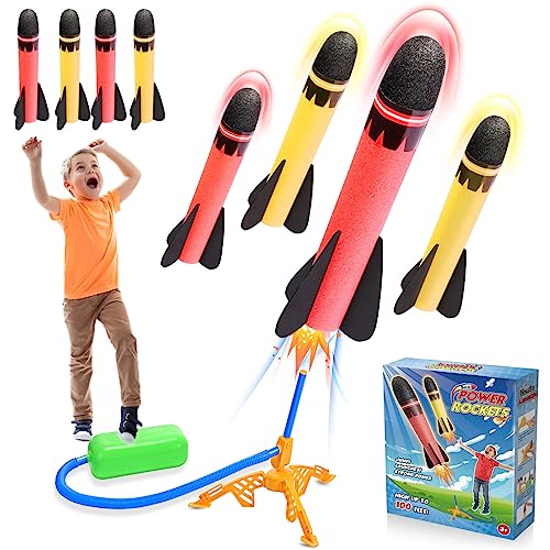 Kids Toys for 3-9 Years Old Boys, Garden Games 3-9 Years Old Boys Girls Gift Outdoor Toy Kids Garden Toys Age 3-9 Years Old Boys Stomp Toys Rocket Toys Launcher for Kids Girls Birthday Presents