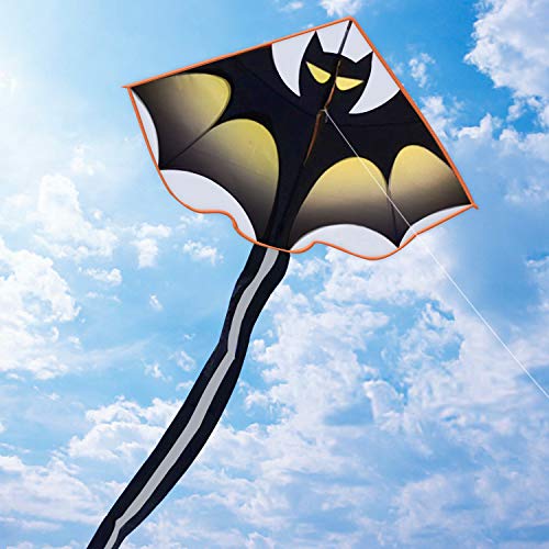 Hymaz Bat Kite - Huge Delta Kites for Kids Adults Easy to Fly Kite for Beginners Outdoor Game, Beach, Park Activities Great Christmas Halloween Gift to Kids Childhood Precious Memories