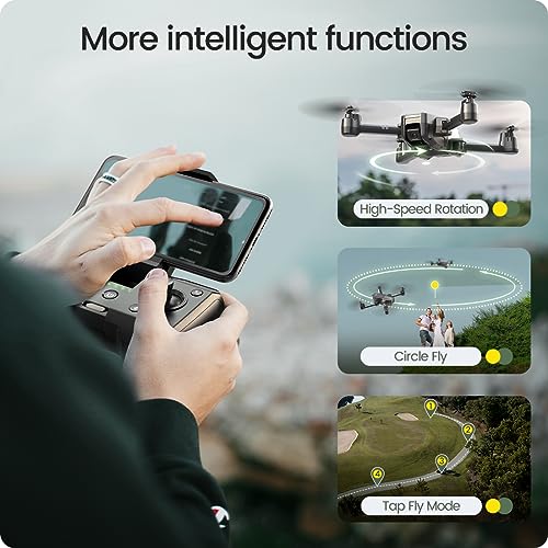 Holy Stone HS440 Foldable FPV Drone with 1080P WiFi Camera for Adults and Kids; Voice and Gesture Control RC Quadcopter with 2 Batteries for 40 Mins flight, Auto Hover, Gravity Sensor, Carrying Case