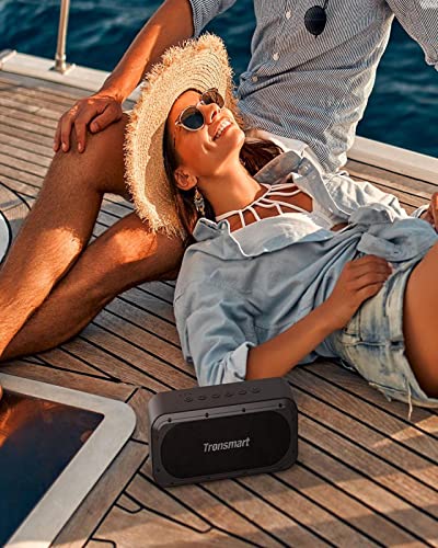 Tronsmart Portable Bluetooth Speaker, 50W Waterproof Wireless Speakers with Enhanced Bass, Built-in Powerbank, 12H Playtime, IPX7 Waterproof, Bluetooth 5.3, Black