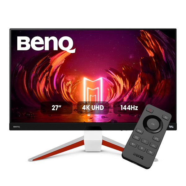 BenQ MOBIUZ EX2710U 4K Gaming Monitor (27 inch, IPS, 144 Hz, 1ms, HDR 600, HDMI 2.1, 48 Gbps full bandwidth, VRR compatible for PS5, remote control)