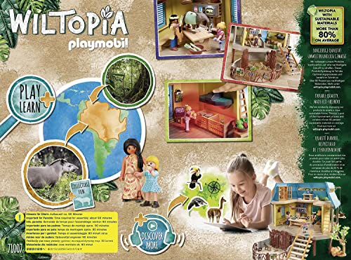 Playmobil 71007 Wiltopia Animal Care Station with Light Effects, collectable and educational animal toy for kids, sustainable toy, fun imaginative role play, playsets suitable for children ages 4+