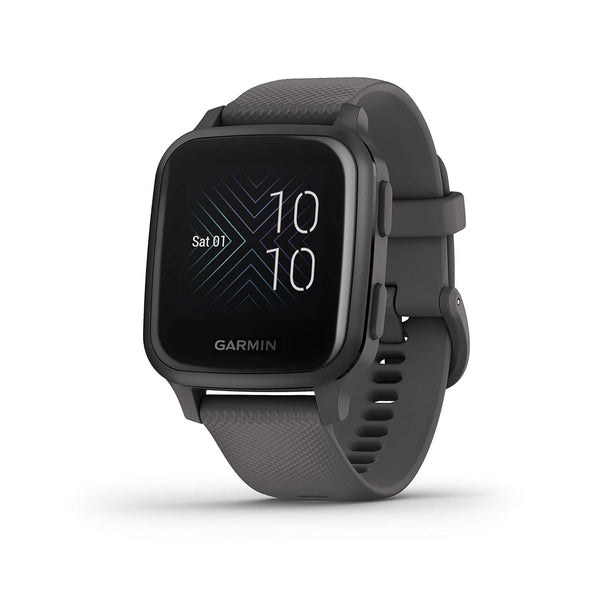 Garmin Venu Sq, GPS Smartwatch with All-day Health Monitoring and Fitness Features, Built-in Sports Apps and More, Square Design Smartwatch with up to 6 days battery life, Shadow Grey