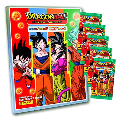 Panini Dragon Ball Cards Series 2 - Universal Collection Trading Cards - Trading Cards - 1 Portfolio Folder + 5 Boosters