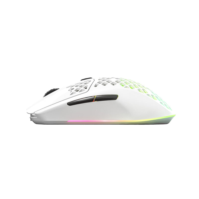SteelSeries Aerox 3 Wireless Snow (2022) - Super Light Gaming Mouse - 68g Water Resistant Design - 200 Hour Battery Life, White