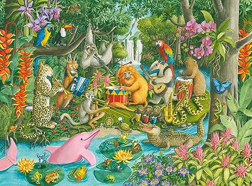 Ravensburger 13367 Rainforest River Band XXL 100 Piece Jigsaw Puzzle, Black