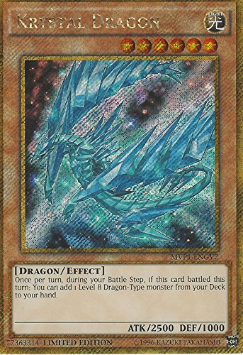 yu-gi-oh YuGiOh MVP1-ENGV2 1st Ed Krystal Dragon Gold Secret Rare Card single card