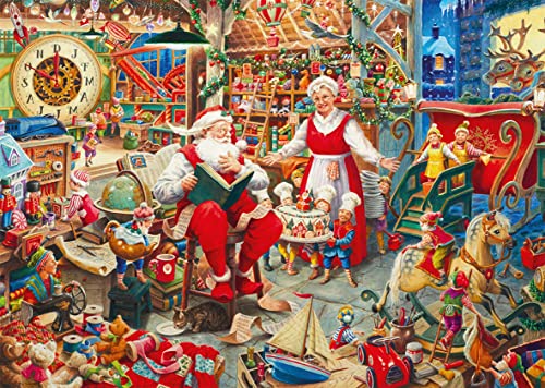 Ravensburger 1000 Piece Christmas Jigsaw Puzzles for Kids and Adults 12 Years Up - Santa's Grotto Workshop