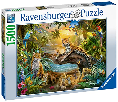 Ravensburger Leopards in the Jungle 1500 Piece Jigsaw Puzzles for Adults and Kids Age 12 Years Up - Wild Animals