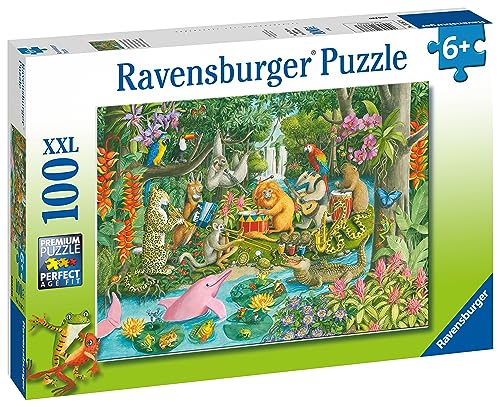 Ravensburger 13367 Rainforest River Band XXL 100 Piece Jigsaw Puzzle, Black