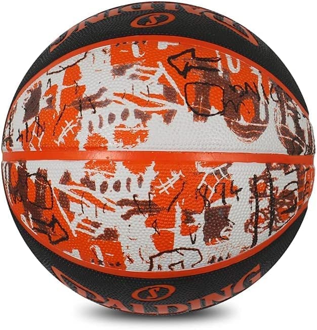 Spalding – Graffiti Series – Orange - Basketball ball - Size 7 - Basketball - Certified ball – Material: Rubber – Outdoor - Anti-slip – Excellent grip